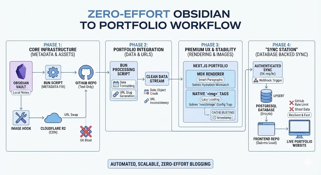 Building a Zero-Effort Obsidian to Portfolio Workflow